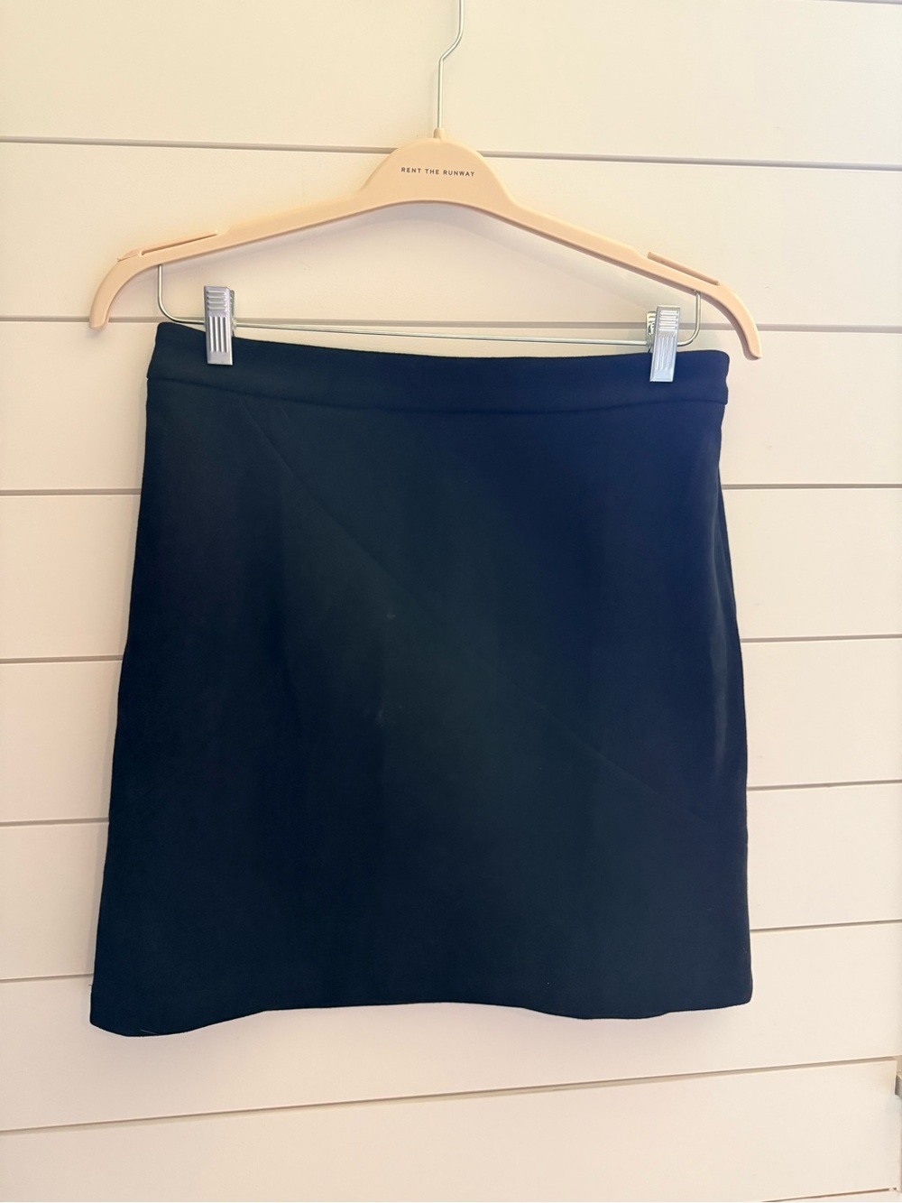 Simplee Black Faux Suede A-Line Mini Skirt Size XL